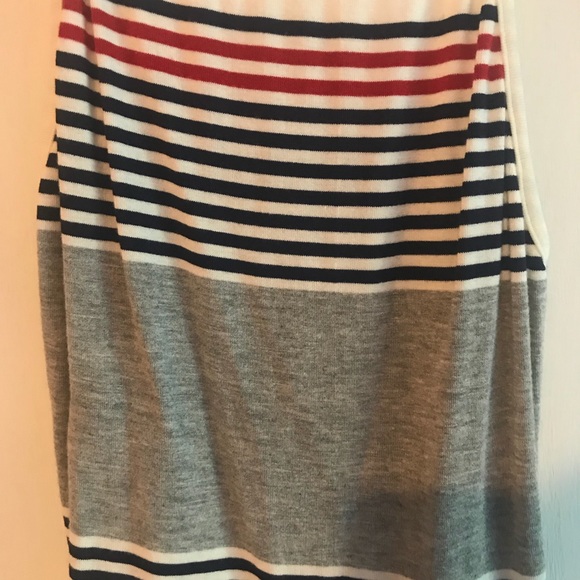 Blue, red, white & grey stripe crop top - Picture 2 of 3